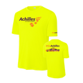 Safety Yellow t-shirt with Achilles logo on a white background