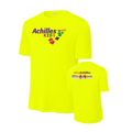 Neon Yellow t-shirt with Achilles Kids logo on front and '#GoAchilles' on back