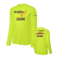 Safety yellow long-sleeve shirt with Achilles International branding on a white background