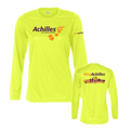 Safety Yellow long-sleeve shirt with Achilles branding on a white background